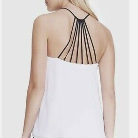 Express white blouse with black multi- strap size M - Picture 3 of 9